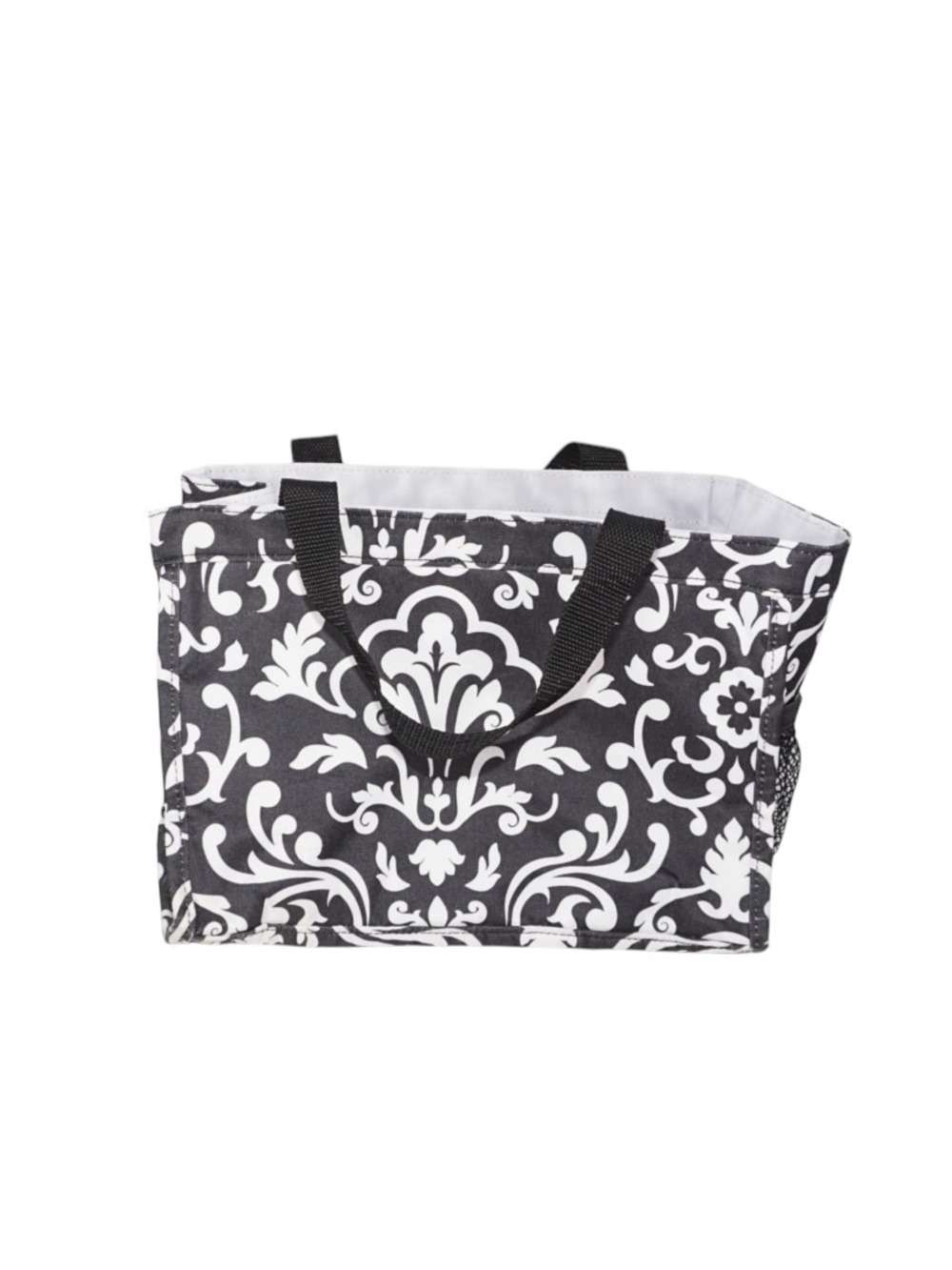 Thirty-one BOGO FREE SALE Medium Utility Tote Black/White Floral Paisley Pattern - Picture 5 of 5